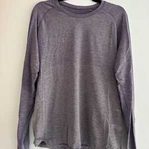 Lululemon Men's Light Purple Vent Tech Longsleeve - Medium